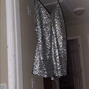 silver sequence romper